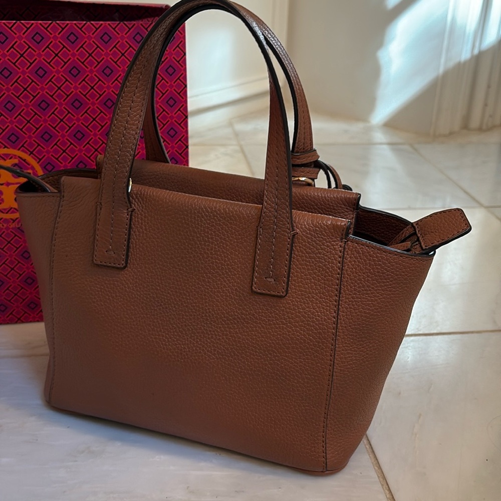 Tory Burch Leather Theo Satchel - Picture 2 of 8